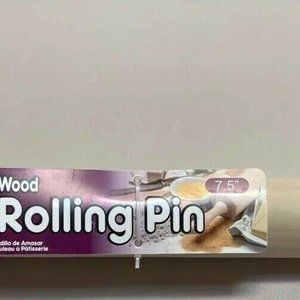 7.5 Solid Wood Rolling Pin Baking Cookies Biscuit